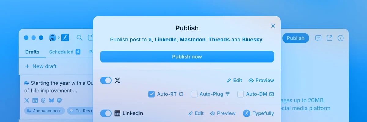 Typefully profile cover