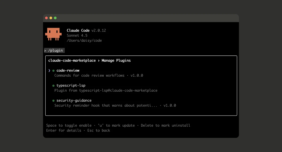 Claude Code plugins beta card about installing and sharing slash commands, agents, MCP servers, and hooks.
