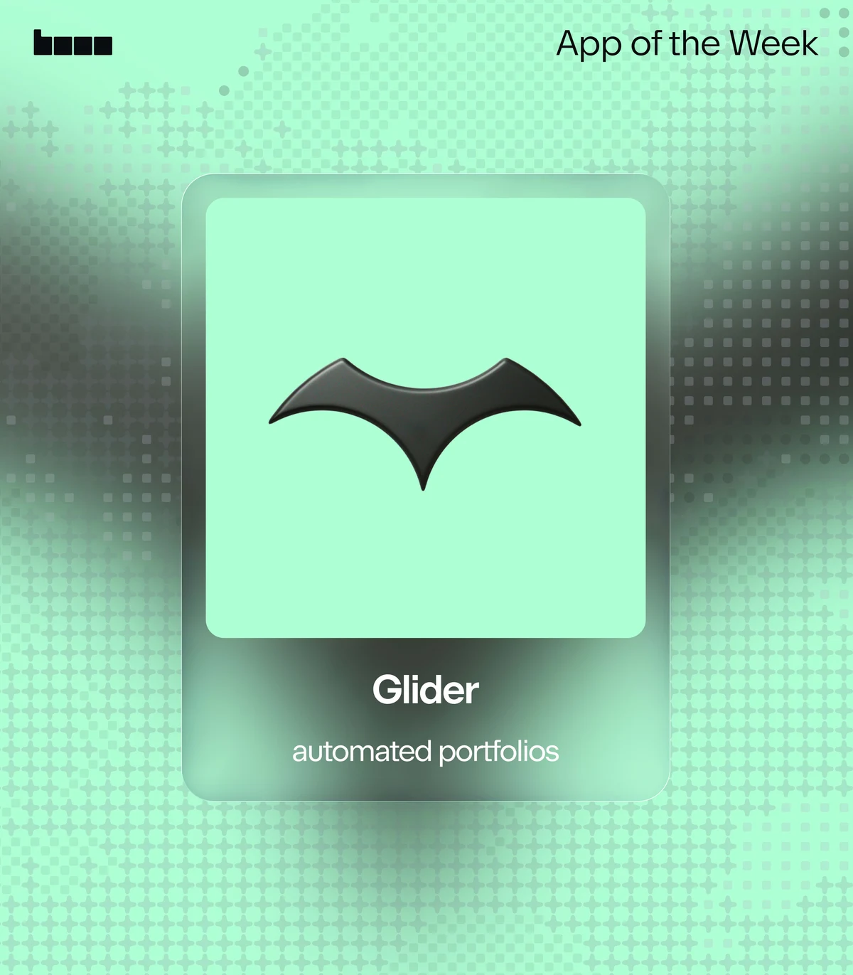 Base app of the week gradient card — public farcaster post media curated for social post design inspiration.