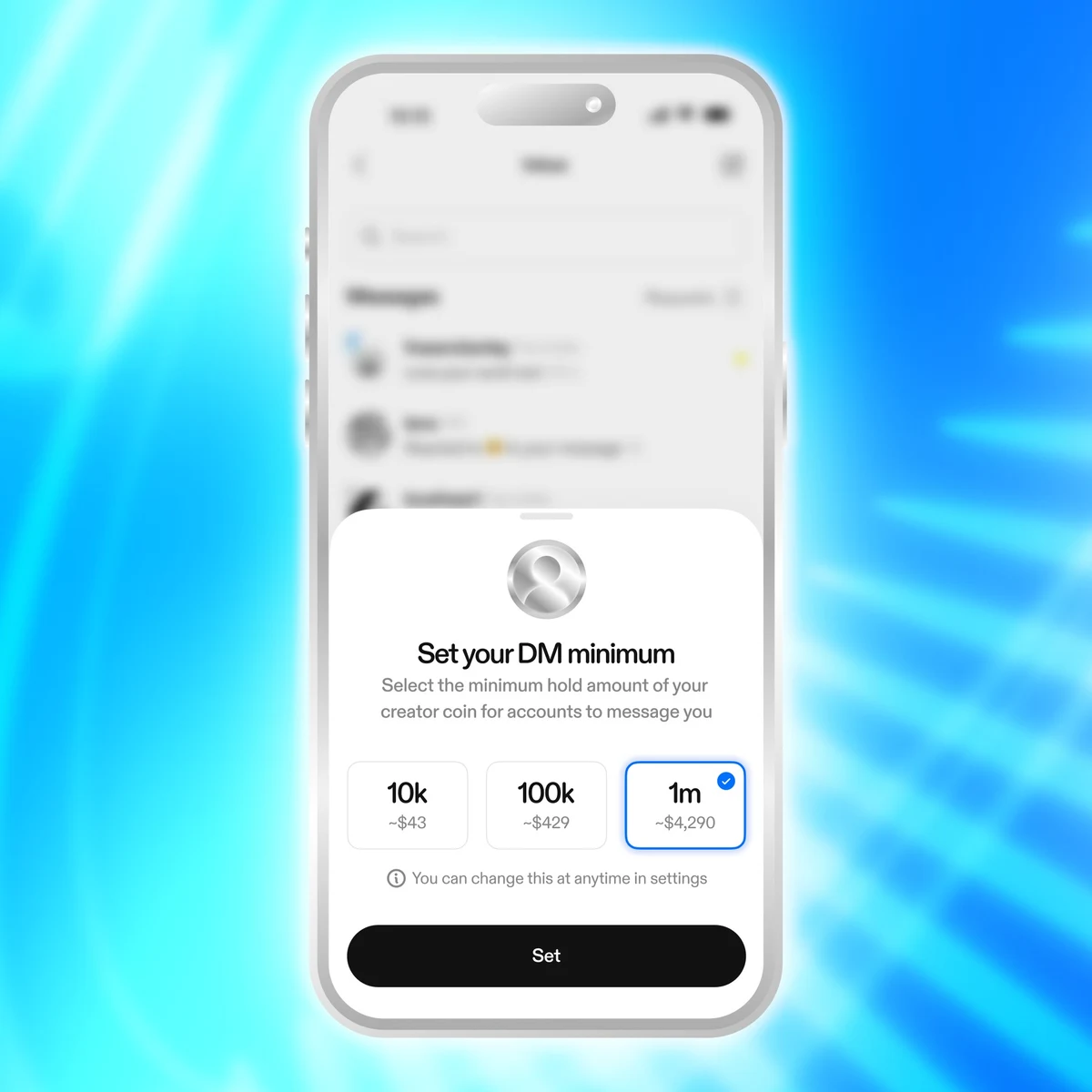 Zora DM Token Gates — public farcaster post media curated for social post design inspiration.
