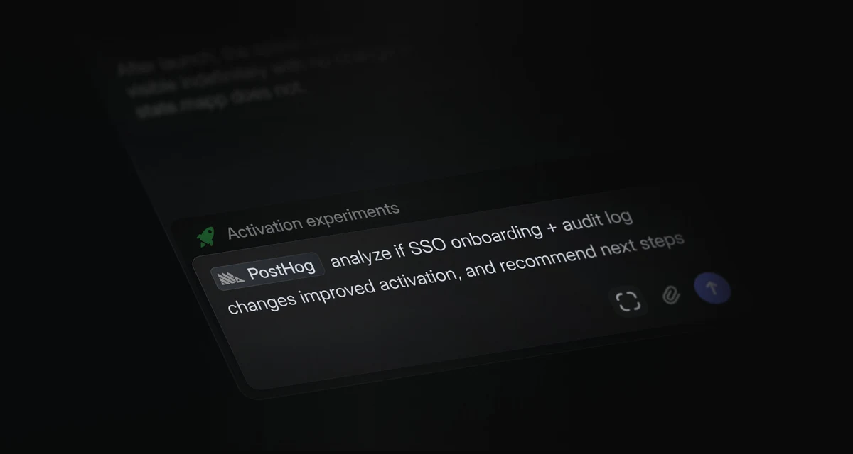 Dark Linear product card showing PostHog connected to Linear Agent for product usage context.