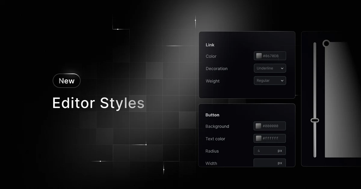 Resend product card showing editor style controls for email content.