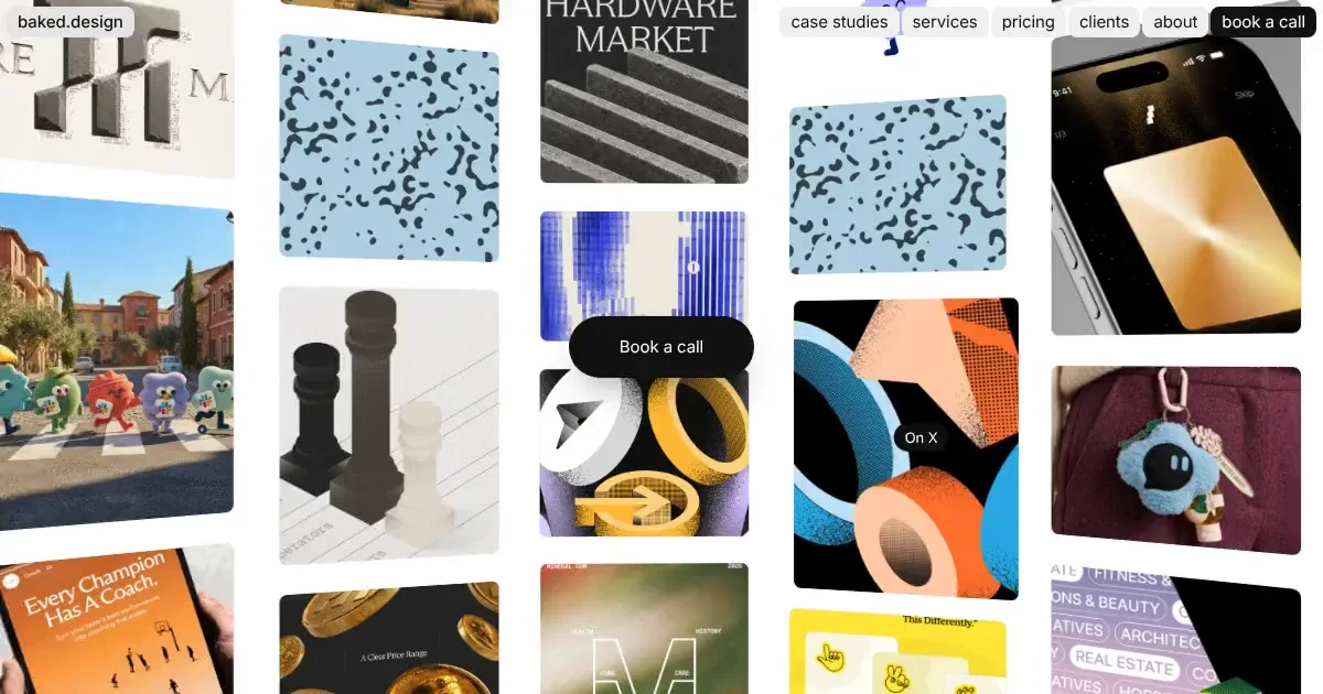 baked.design OG image: Design subscription for startups · Baked Design Studio