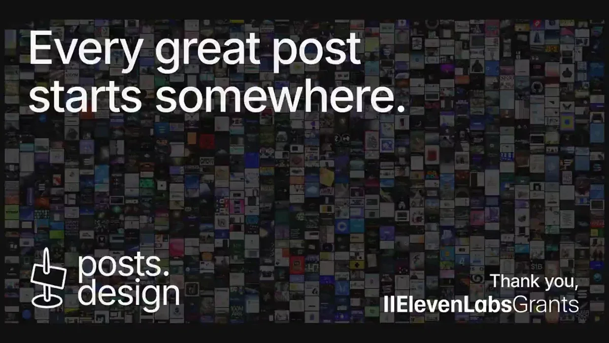 Max based: just received @ElevenLabs Grant — public x-twitter post media curated for social post design inspiration.