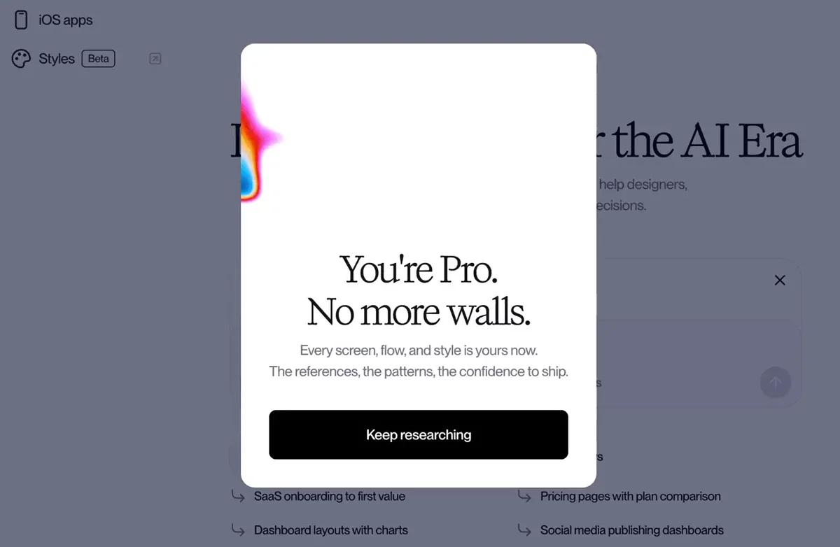 Mike Bespalov: Everyone who upgrades to Refero Pro sees this animation right after — public x-twitter post media curated for social post design inspiration.
