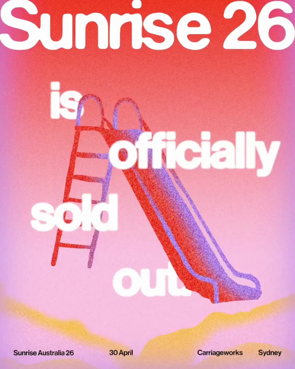 Blackbird: PSA - Sunrise Australia 2026 is now sold out — public x-twitter post media curated for social post design inspiration.