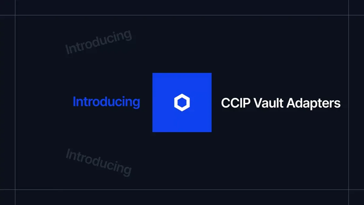Chainlink: CCIP Vault Adapters — one-click cross-chain deposit infra for vault — public x-twitter post media curated for social post design inspiration.