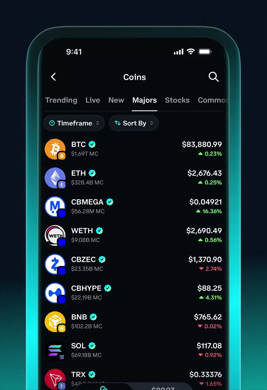 Coinbase Wallet: Live charts just landed — public x-twitter post media curated for social post design inspiration.