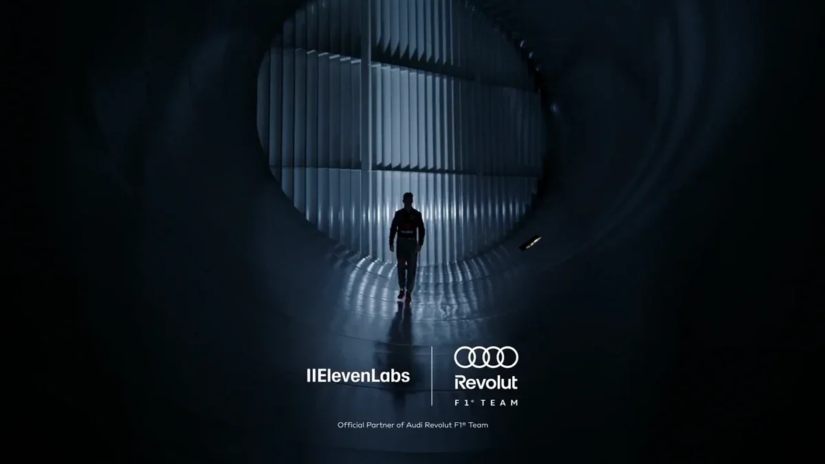 ElevenLabs: Every voice agent has to hear a customer over a TV, a barking dog — public x-twitter post media curated for social post design inspiration.