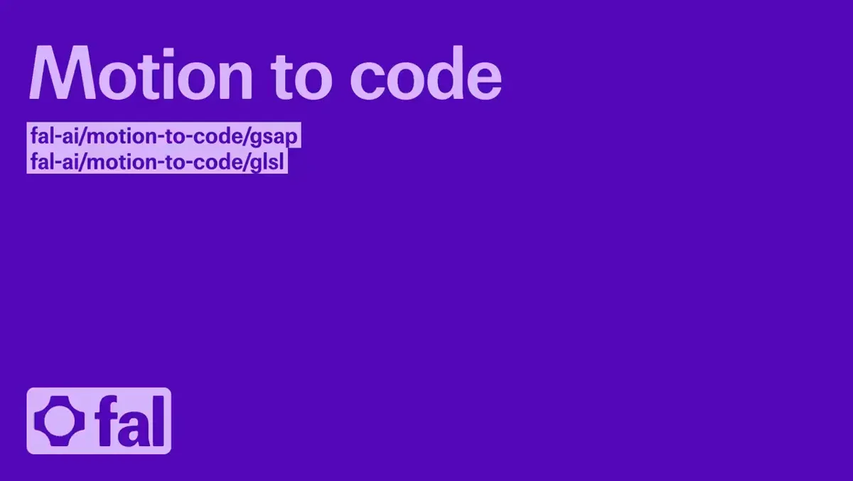 Motion to Code is now on fal — public x-twitter post media curated for social post design inspiration.