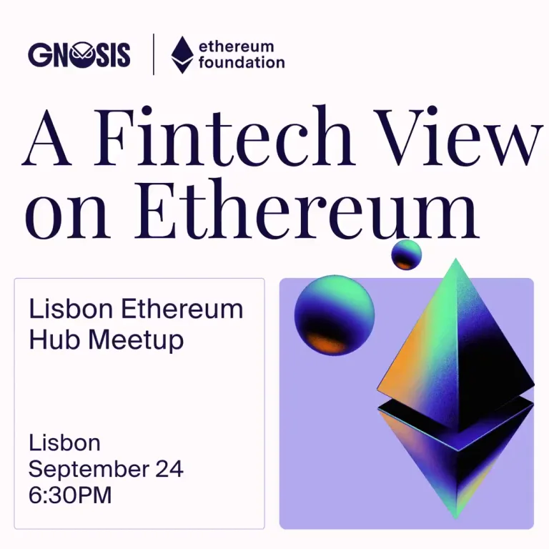 Gnosis: This Thursday we are back with another event at the Lisbon Ethereum Hub — public x-twitter post media curated for social post design inspiration.