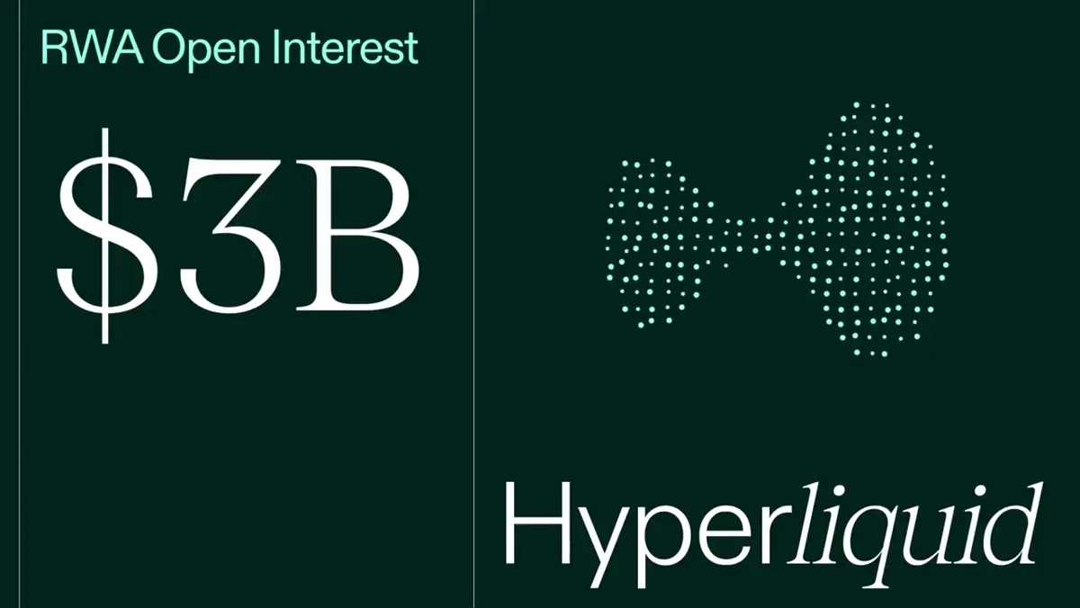 RWA open interest on Hyperliquid reached a new ATH of $3B — public x-twitter post media curated for social post design inspiration.