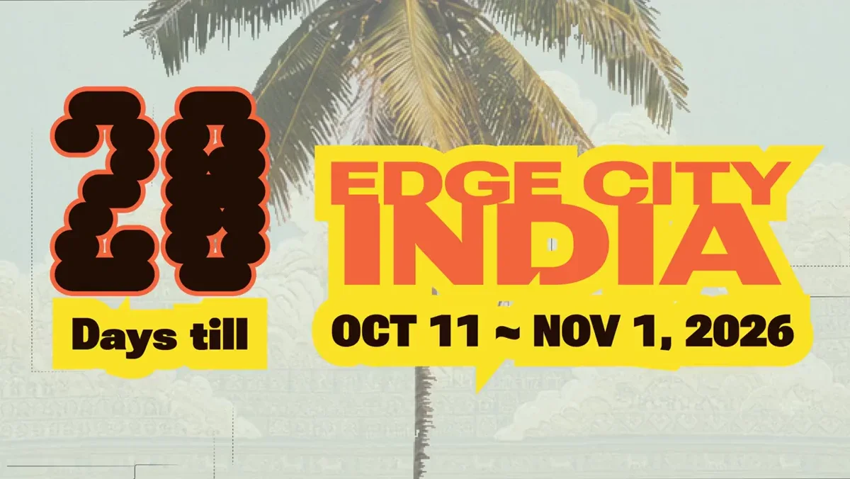 20 days until Edge City India 🇮🇳 — public x-twitter post media curated for social post design inspiration.