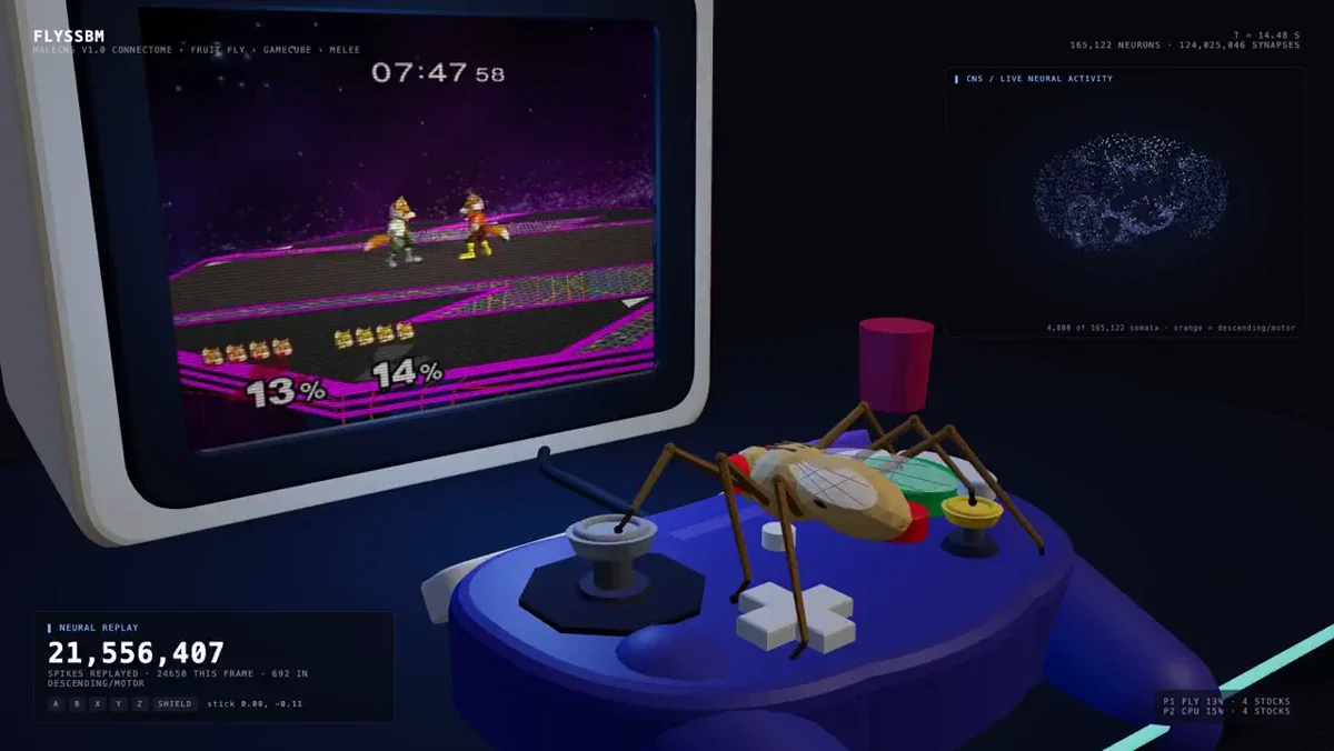 Kyle Finken: i trained the fly to play Super Smash Bros Melee — public x-twitter post media curated for social post design inspiration.