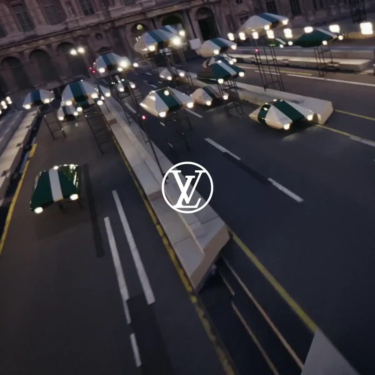 Louis Vuitton: Future in suspension — public x-twitter post media curated for social post design inspiration.