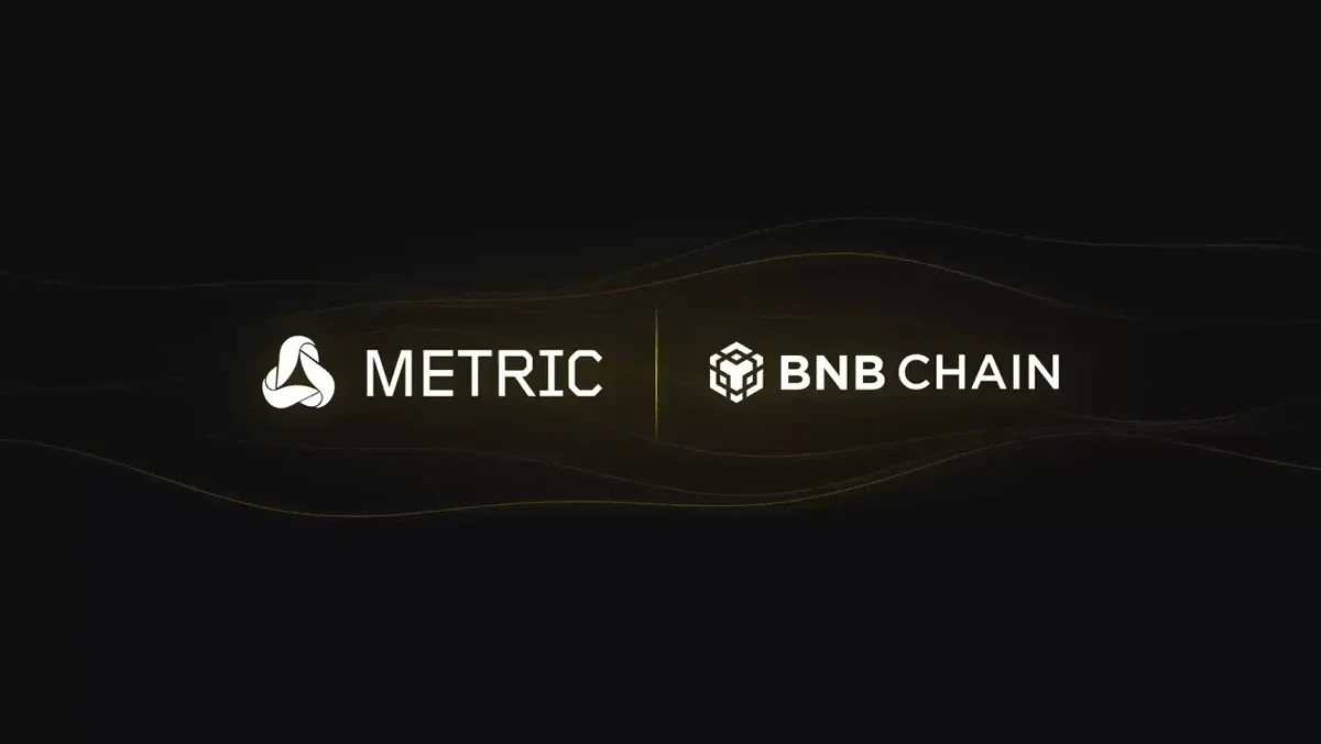 Metric is launching its DEX on @BNBCHAIN — public x-twitter post media curated for social post design inspiration.