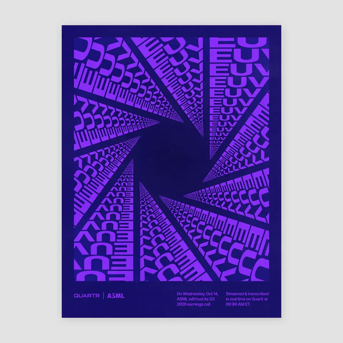 Oliver: Abstract depictions of EUV light, made with nothing but type — public x-twitter post media curated for social post design inspiration.