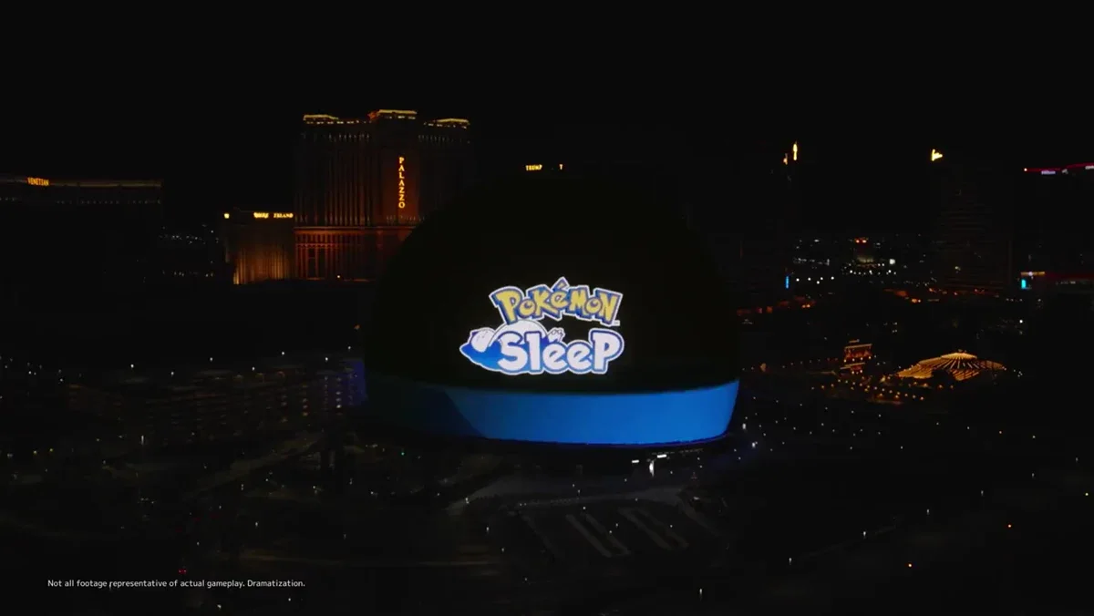 Pokémon: Is that a gigantic Poké Ball under the Las Vegas night — public x-twitter post media curated for social post design inspiration.