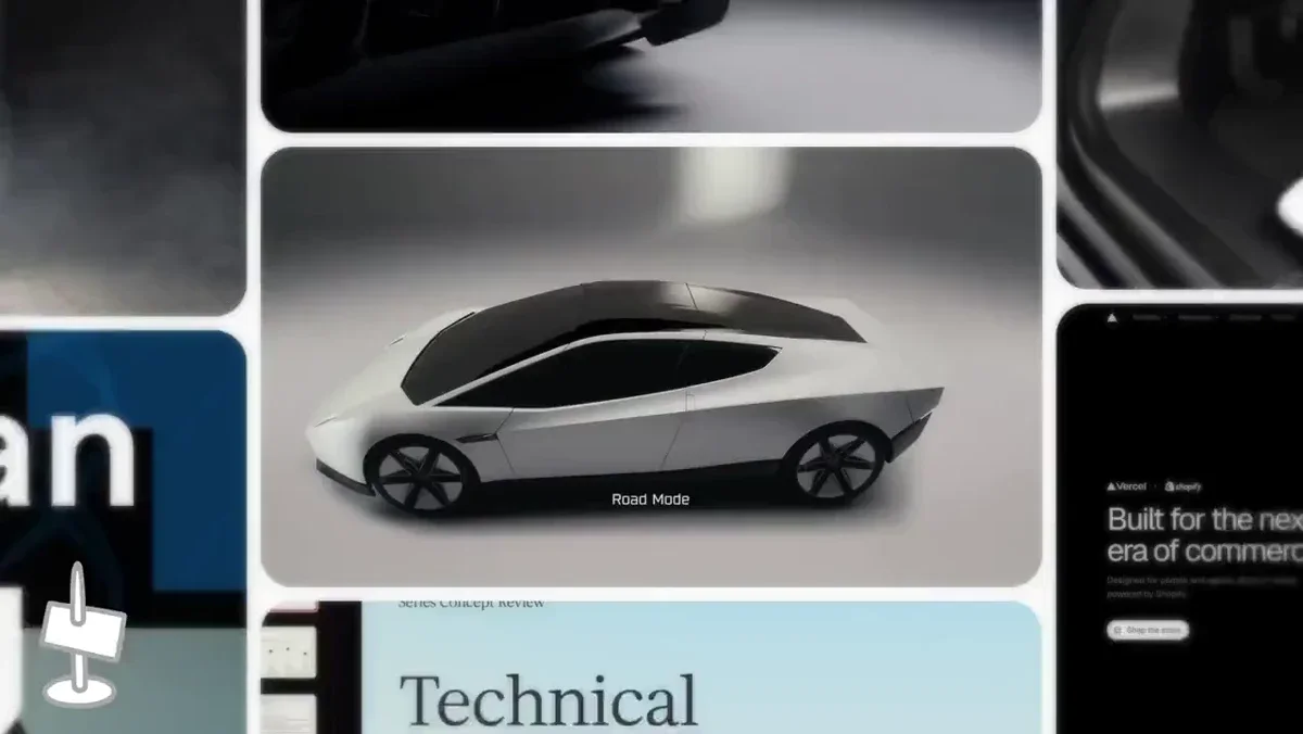Posts.design: @Tesla showed Roadster shifting through Road — public x-twitter post media curated for social post design inspiration.