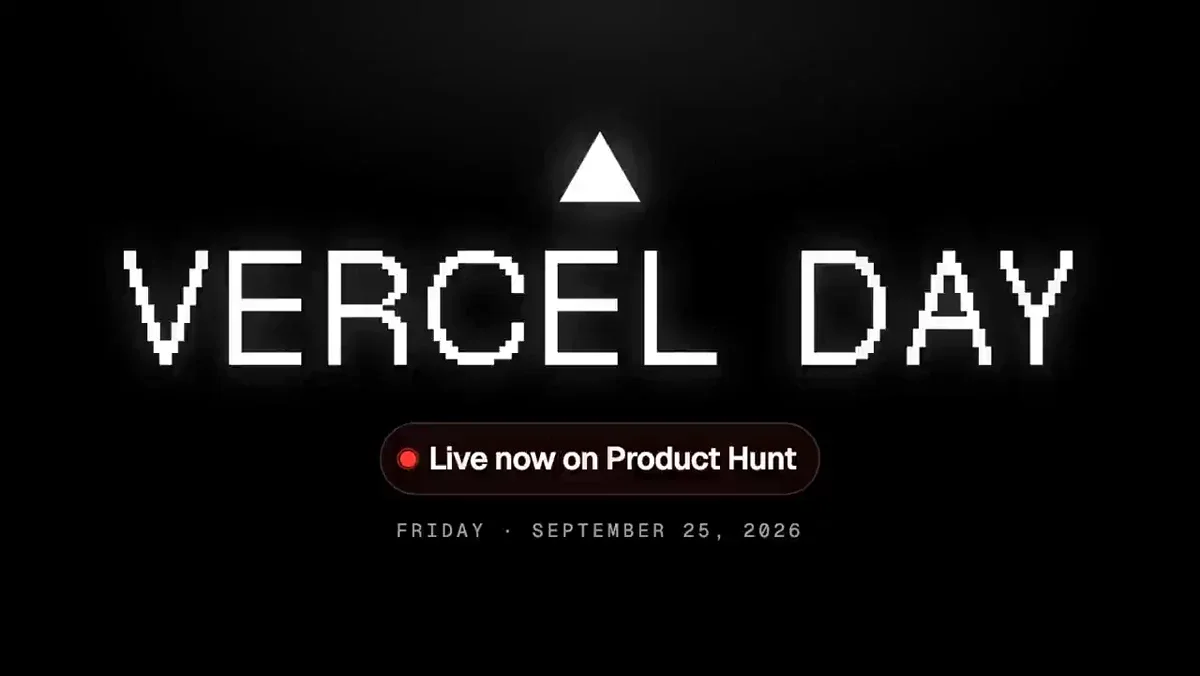 Vercel Day is live on Product Hunt — public x-twitter post media curated for social post design inspiration.