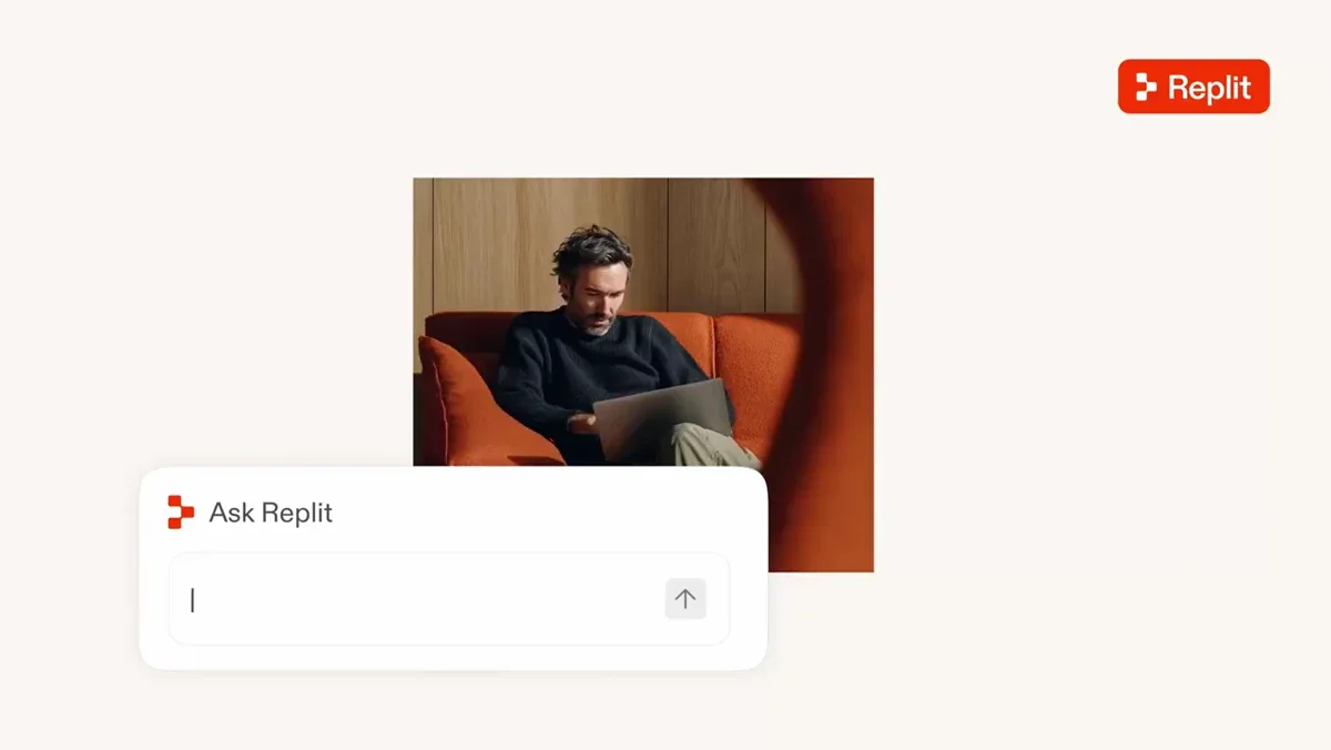 Replit ⠕: A website, a pitch deck, and launch graphics should tell the same story — public x-twitter post media curated for social post design inspiration.