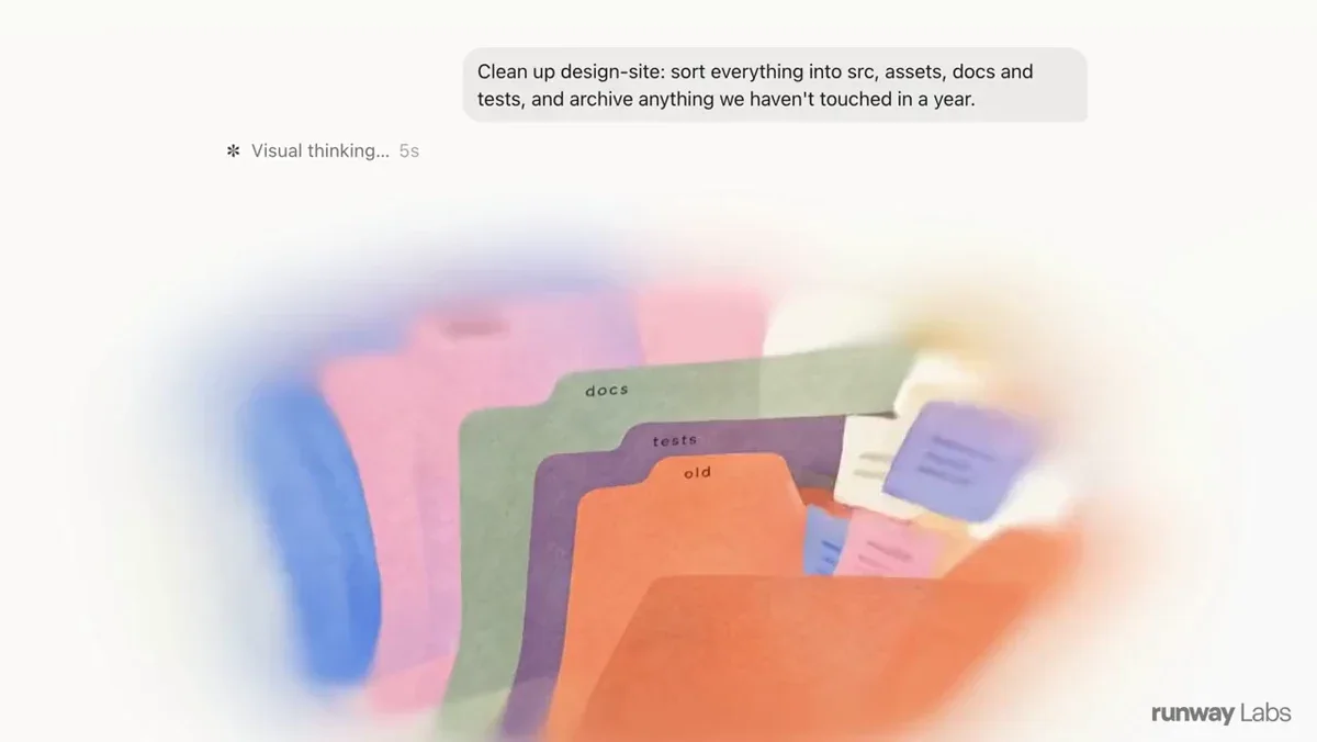Runway Labs: Agents can now show their reasoning, not just describe it — public x-twitter post media curated for social post design inspiration.