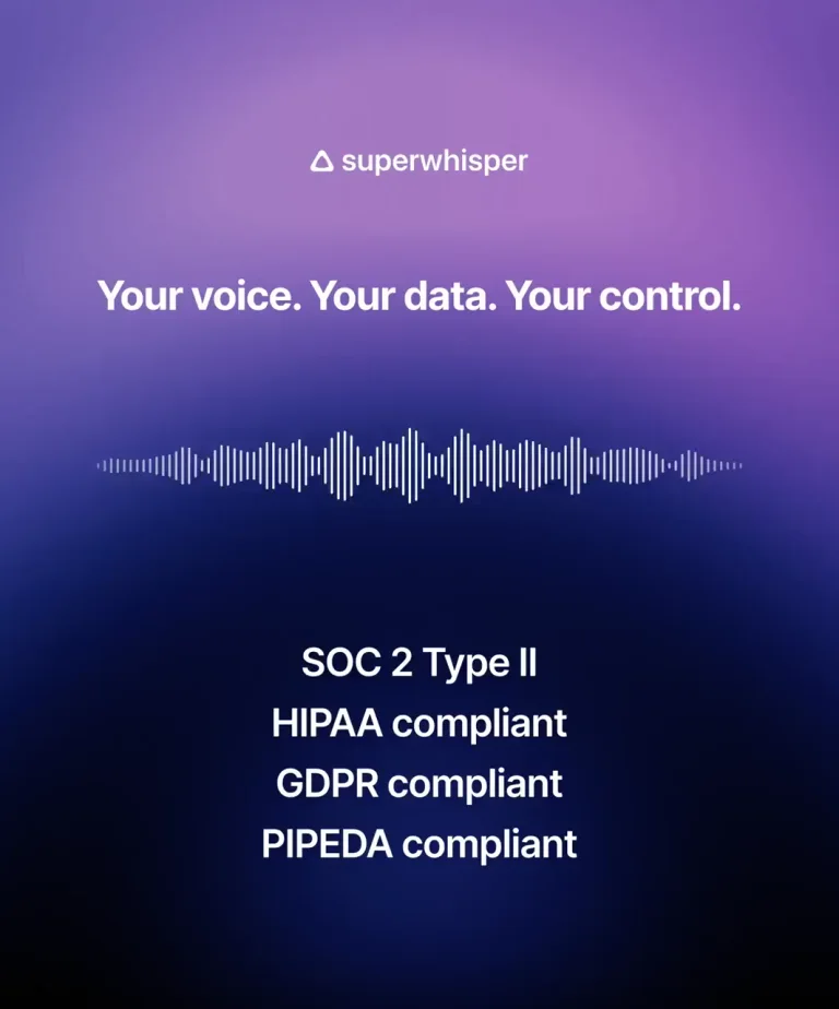 Superwhisper: Your voice — public x-twitter post media curated for social post design inspiration.