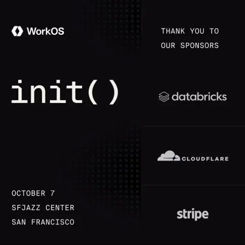 WorkOS: Special thanks to our sponsors, @databricks, @Cloudflare, and @stripe — public x-twitter post media curated for social post design inspiration.