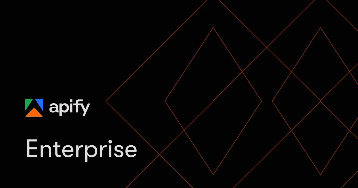 Apify OG image: Apify for Enterprise · Apify