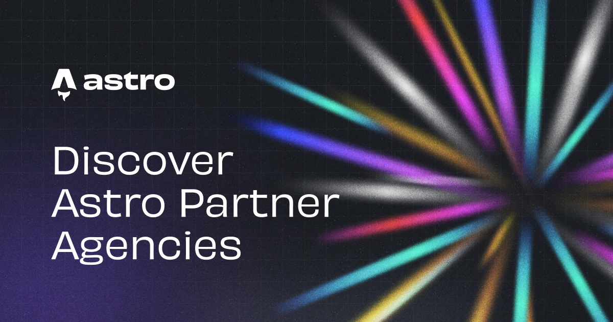Astro OG image: Astro Partner Agencies | Astro
