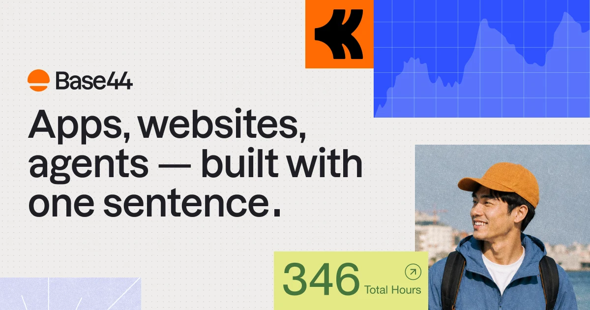 Base44 OG image: Vibe Coding Platform for Building Apps and Websites | Base44