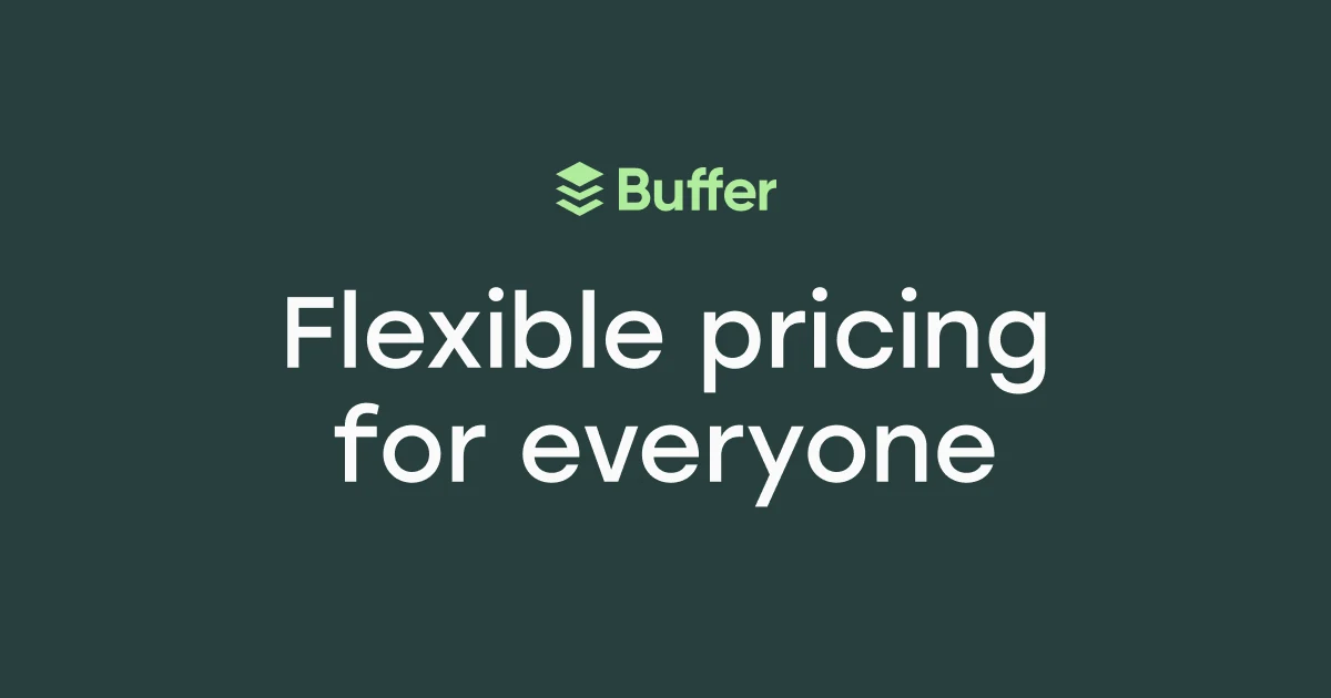 Buffer OG image: Pricing | Buffer