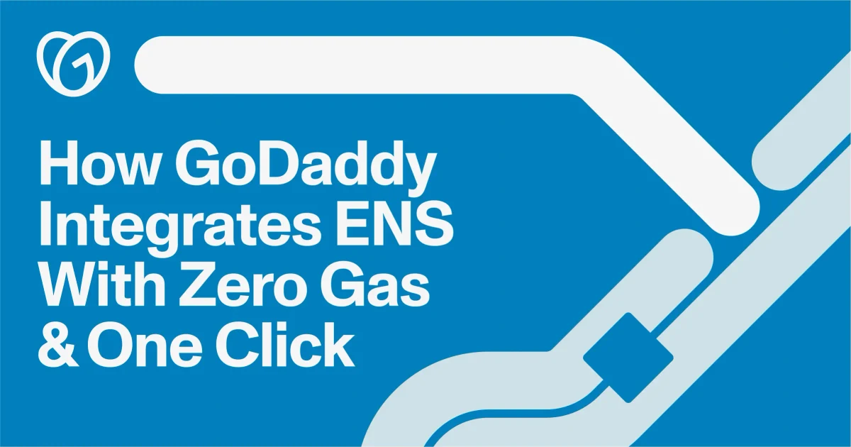 Ensdomains OG image: How GoDaddy uses ENS | ENS