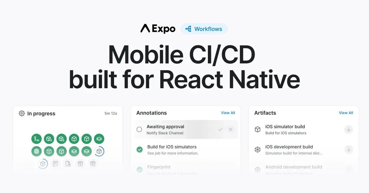 Expo OG image: Mobile CI/CD built for React Native