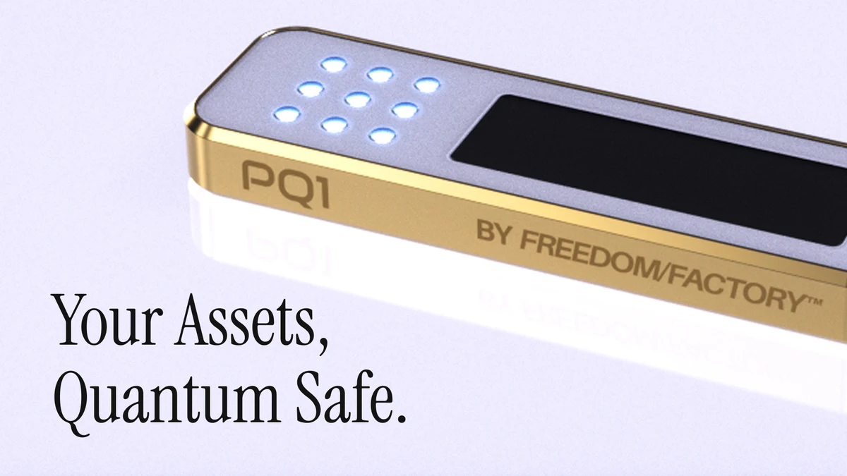 FreedomFactory OG image: PQ1 vs Ledger: which hardware wallet is quantum-secure? - PQ1