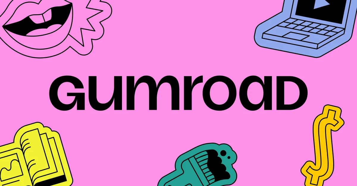 Gumroad OG image: Gumroad features: Sell digital products, memberships & courses