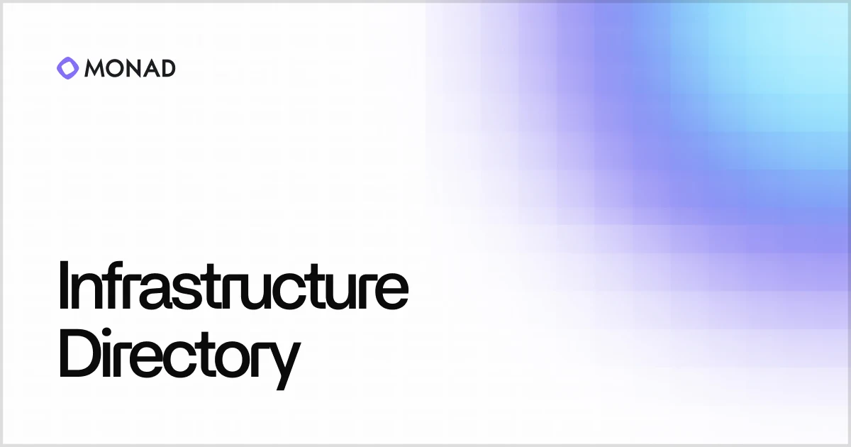 Monad OG image: Monad | Infrastructure Directory