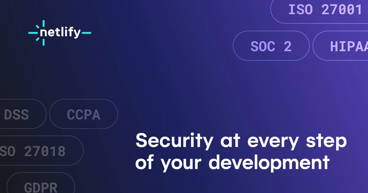 Netlify OG image: Security at Netlify: Protecting your sites and applications
