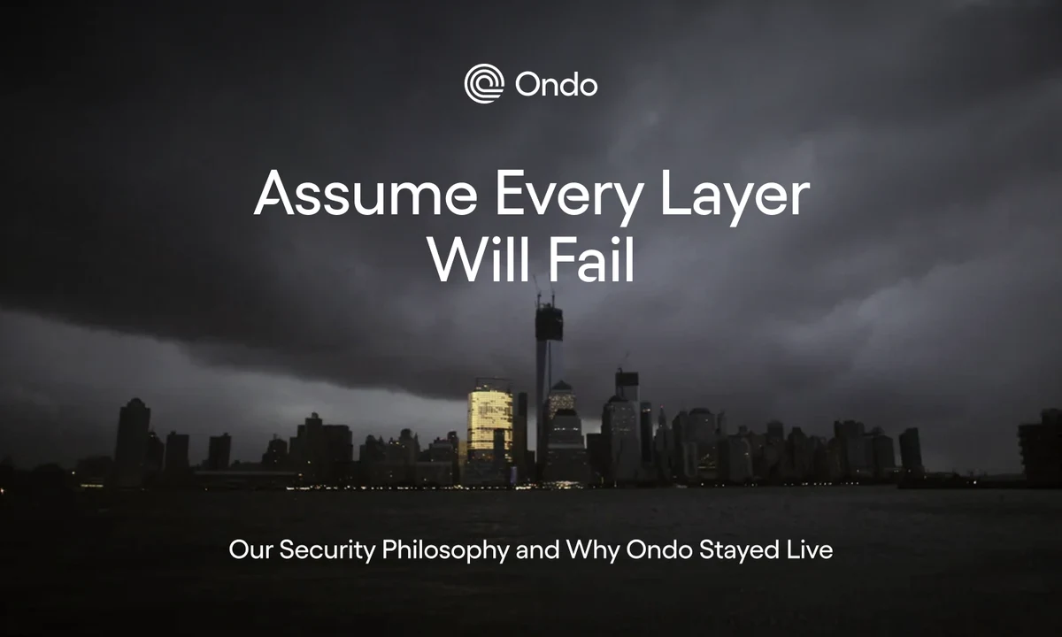 Ondo Finance OG image: Assume Every Layer Will Fail: Our Security Philosophy and Why Ondo Stayed Live