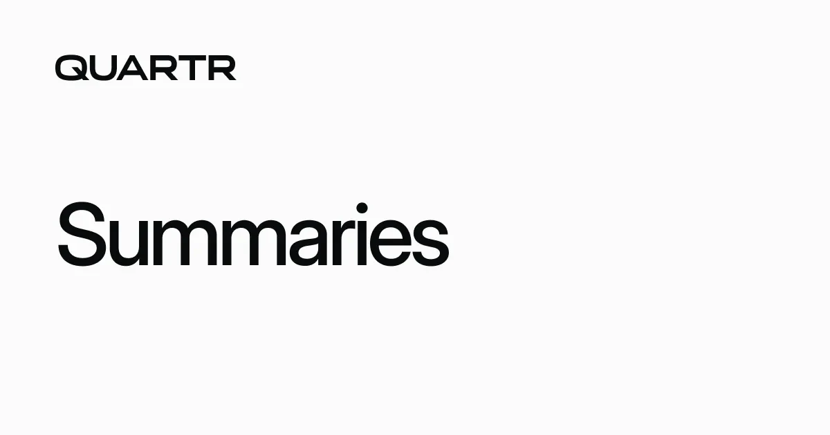 Quartr OG image: Summaries – Quartr