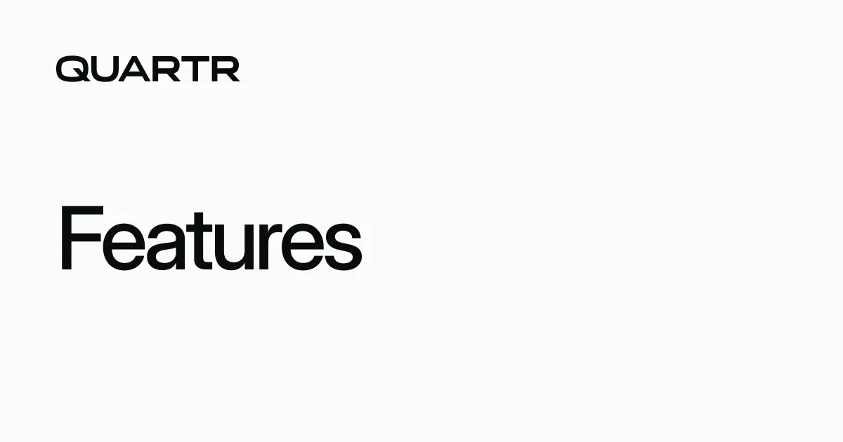 Quartr OG image: Features – Quartr