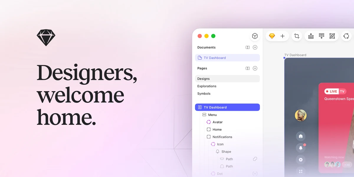 Sketch OG image: Sketch · Design, prototype, collaborate and handoff
