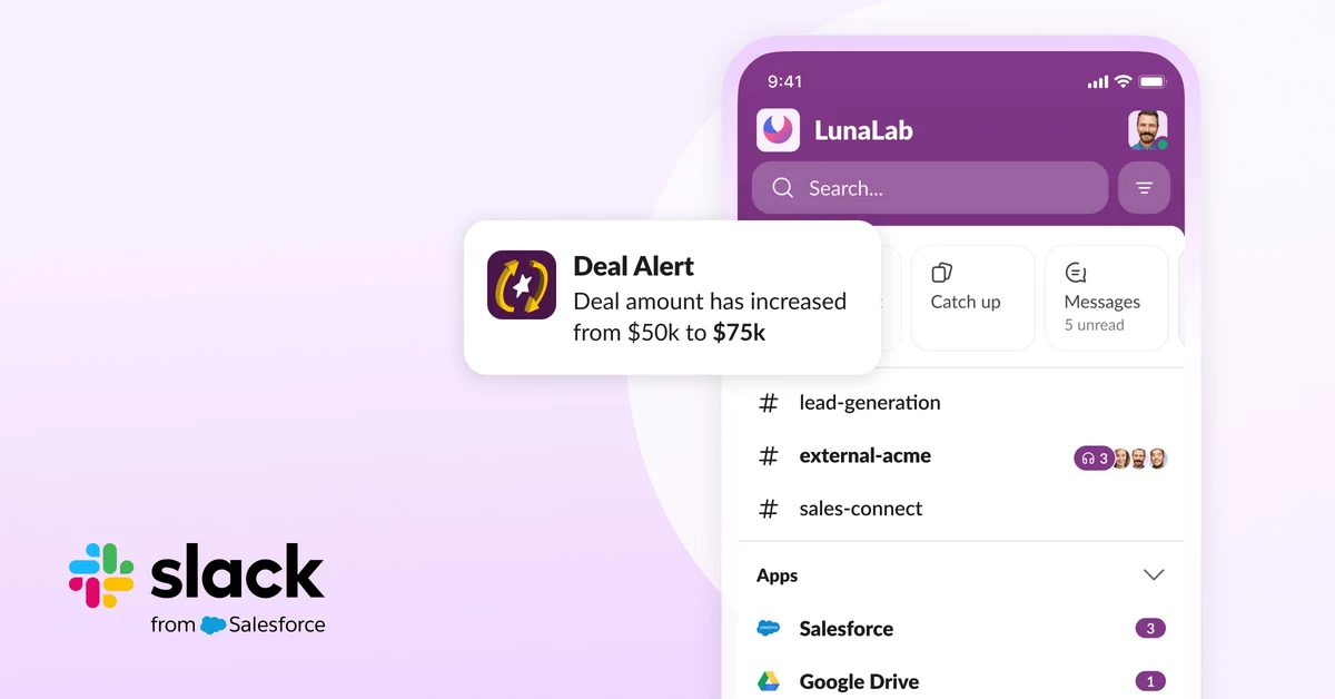 SlackHQ OG image: Slack for Sales: Productivity For Sales Teams