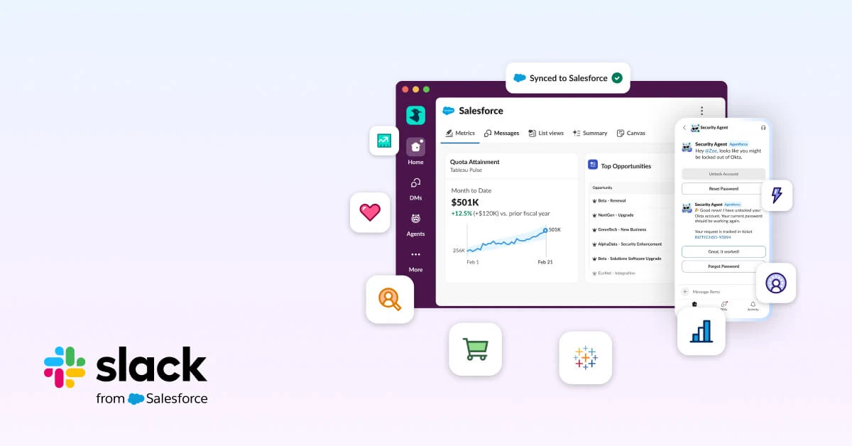 SlackHQ OG image: Salesforce in Slack: Conversational CRM Collaboration