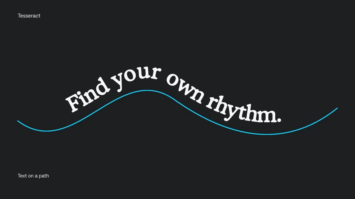 Trymirage OG image: Text on a path for AI video editing | Tesseract by Mirage