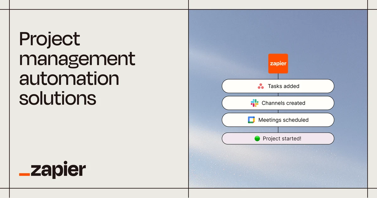 Zapier OG image: Project management automation solutions | Zapier