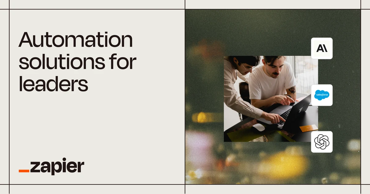 Zapier OG image: Automation solutions for leaders | Zapier