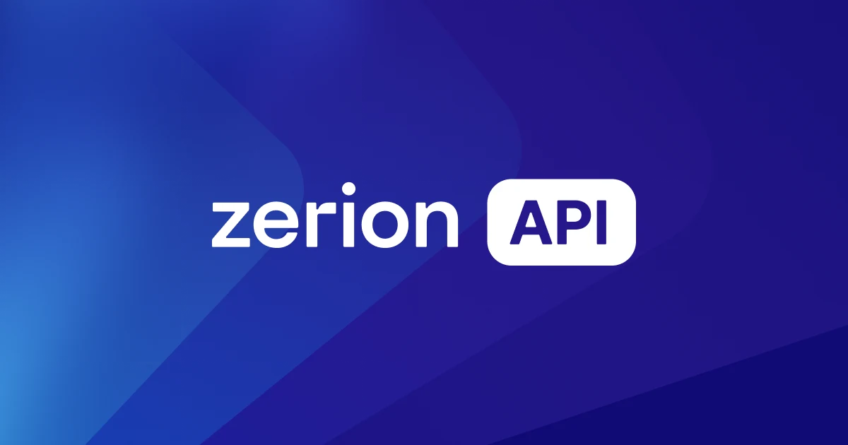 Zerion OG image: Zerion API for Wallet Portfolio Data, Transactions, DeFi Positions, PnL, and More