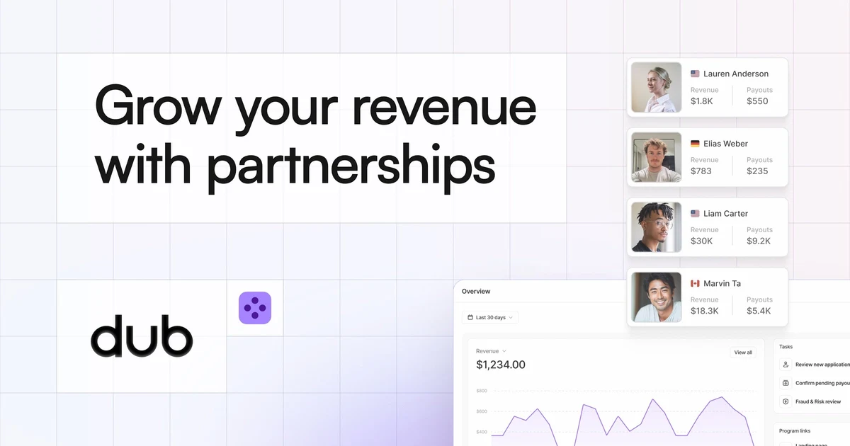 Dub OG image: Dub Partners – Modern Affiliate Marketing Platform & Network for SaaS
