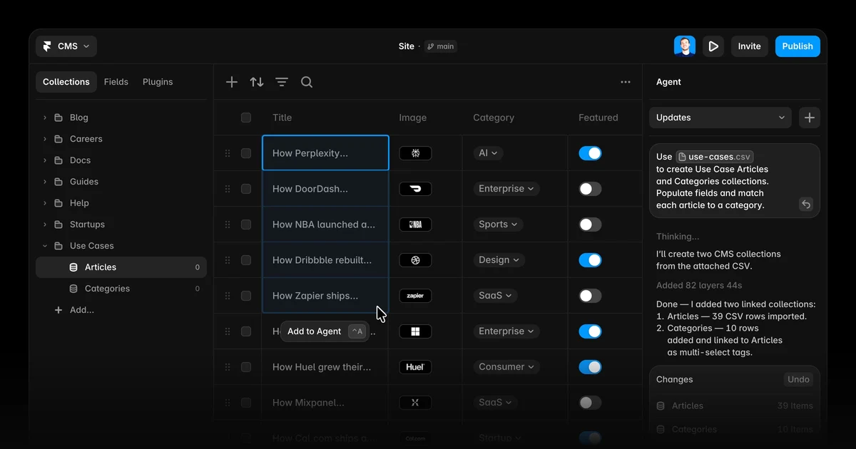 Framer OG image: Framer: AI CMS for dynamic websites